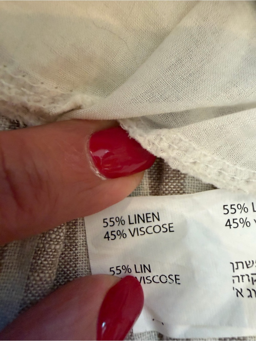 Sundress Midi Striped Linen Blend Dress Beige White Pockets Boho S Spring Summer - Picture 6 of 9